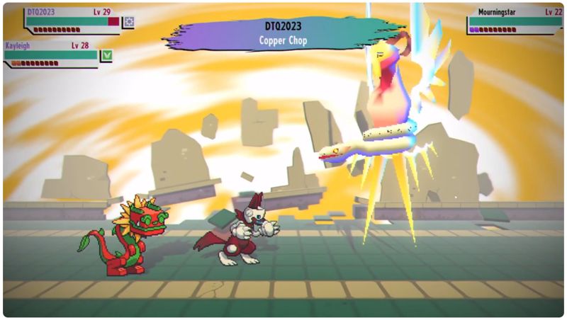 Screenshot from an Archangel fight in the game.