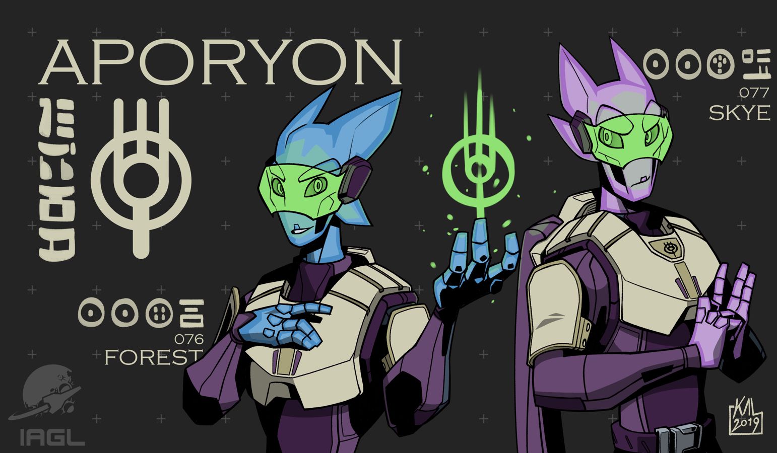 The two lead pilots of Aporyon are crustalline humaniods known as